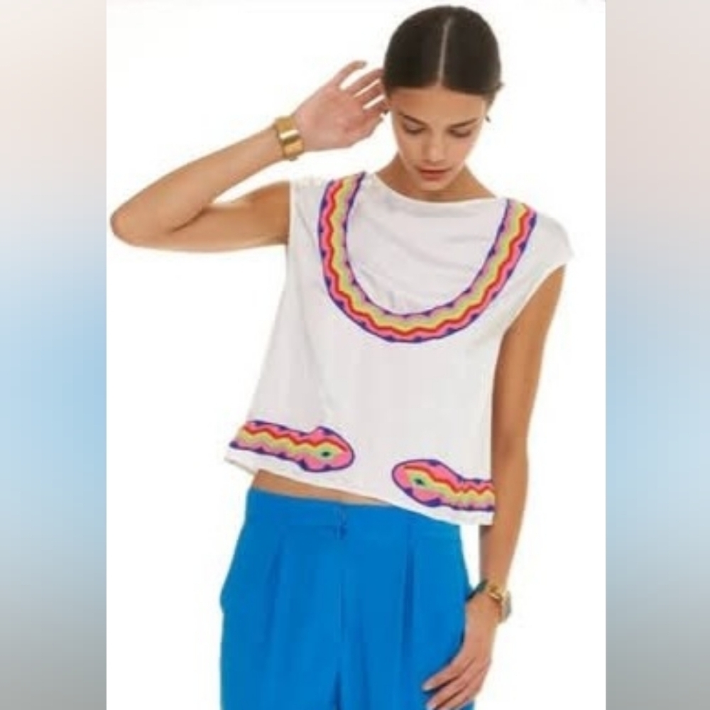 Mara Hoffman Beaded Snake Top, BNWT, Size M